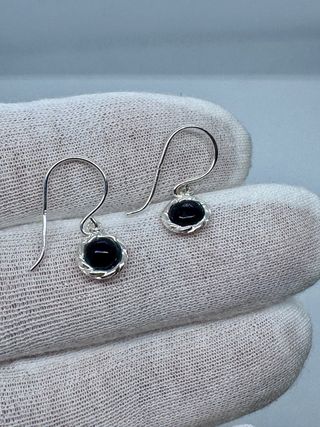 Pendientes Plata 925 Onix Negro