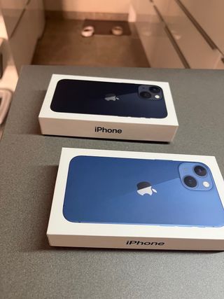 Custodie originali per iPhone 13 Mini nere e blu