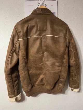 Cazadora Pull and Bear Marrón Forrada