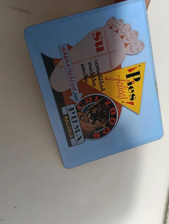 Poster pubblicitario di calzature antiche Puma