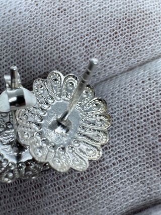 Pendientes Plata 925 con Coral Natural mini