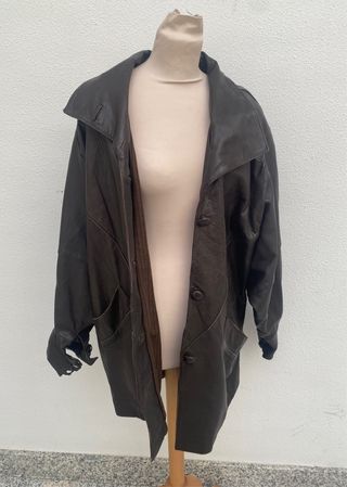chaqueta Vintage cuero auténtico oversize unisex 