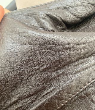 chaqueta Vintage cuero auténtico oversize unisex 