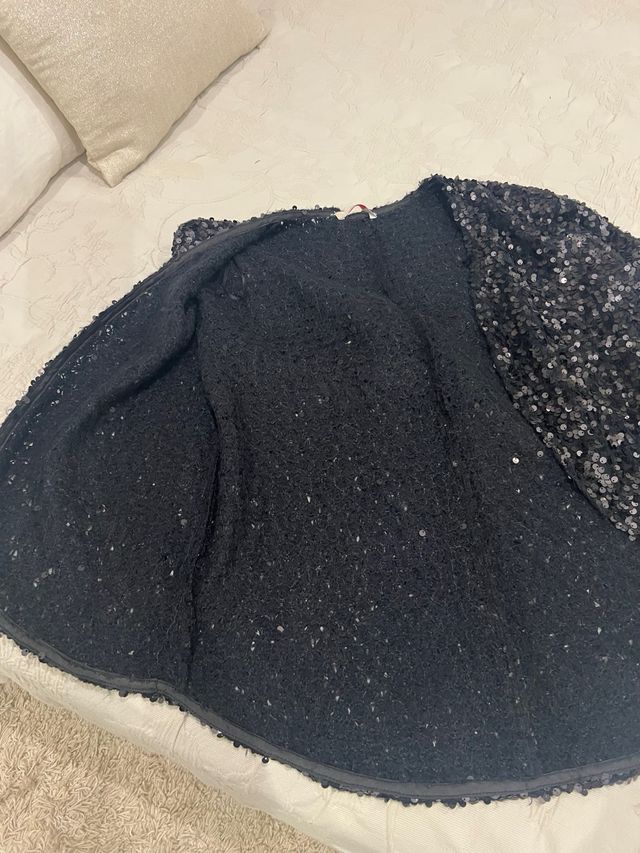 Chaqueta lentejuelas negra