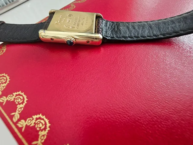 Cartier Tank Vermeil Marrón y Dorado