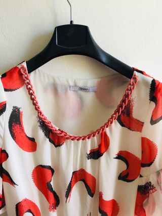 Abito Relish fantasia rossa e bianca tg xs