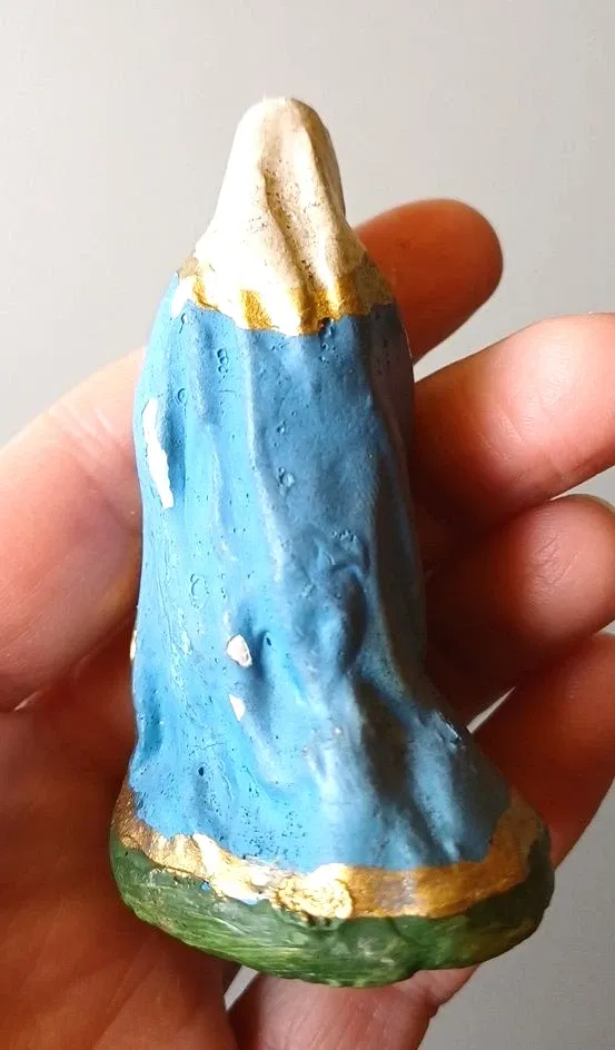 Statuine Presepe Giuseppe e Maria in gesso vintage