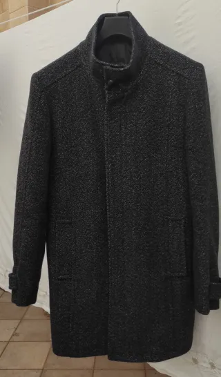 Cappotto uomo lana grigio scuro