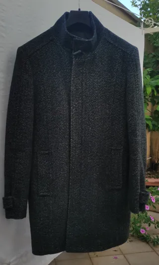 Cappotto uomo lana grigio scuro