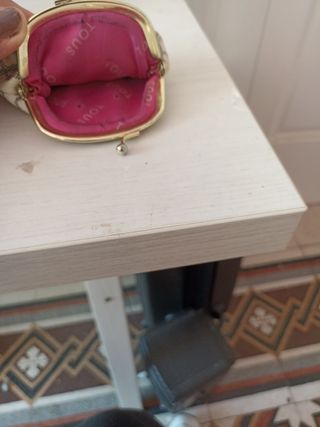 Portamonete TOUS beige e oro