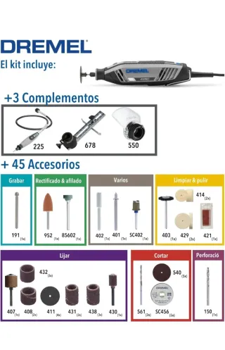 Dremel 175W Herramienta Rotativa + Accesorios