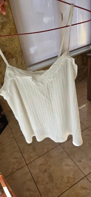 Camiseta tirantes Mango blanca