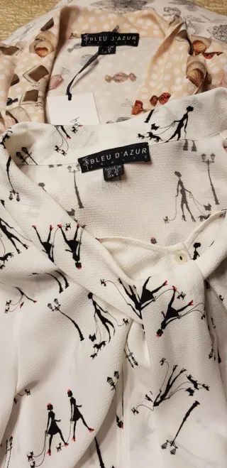 Blusa blanca estampado señoritas