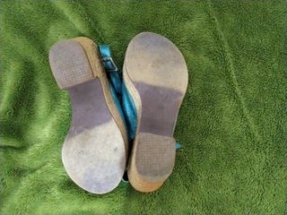 Zapatos Raquel.Perez Talla 36 Azul/Beige