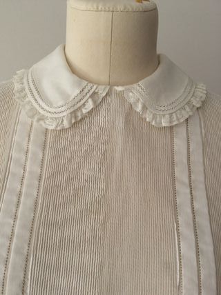 Blusa vintage algodón blanco años 40-50