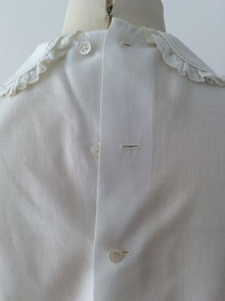 Blusa vintage algodón blanco años 40-50