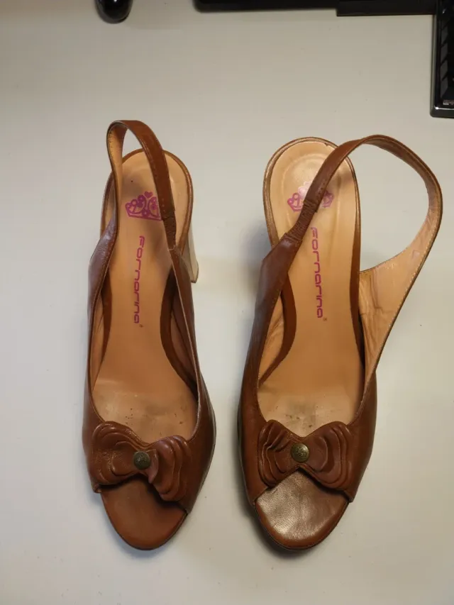 Tacones Fornarina Marrones Vintage Talla 38