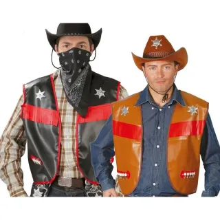 Chaleco vaquero adulto