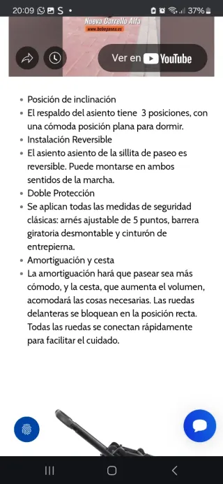 Silla de paseo gris para bebé