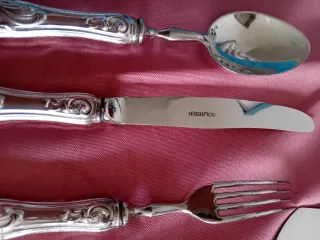 Set posate placcati  in  argento  800