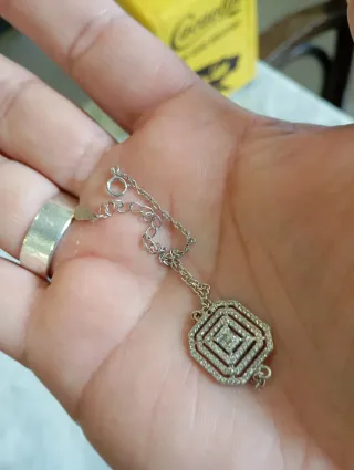 2 Anillos Plata y Pulsera Mujer