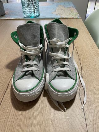 Zapatillas Converse All Star Grises y Verdes