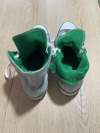 Zapatillas Converse All Star Grises y Verdes