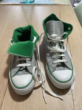 Zapatillas Converse All Star Grises y Verdes