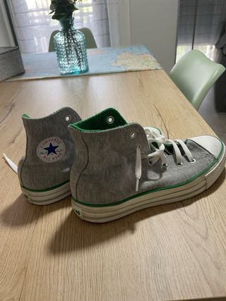 Zapatillas Converse All Star Grises y Verdes