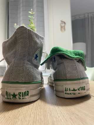 Zapatillas Converse All Star Grises y Verdes