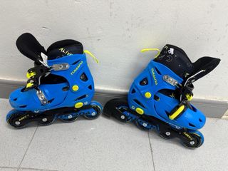Patines en línea infantiles azules talla 30-32