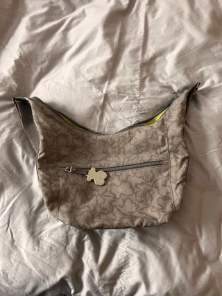 Bolso Tous tela crema ositos