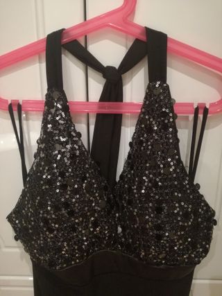 Vestido negro lentejuelas. Nuevo