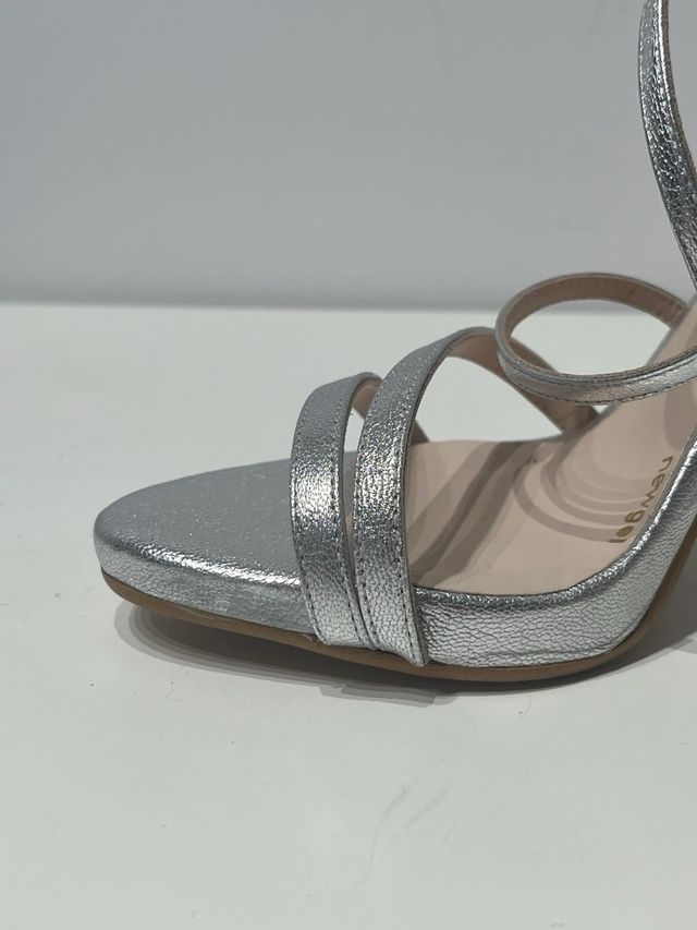 Sandalias de tacón Lodi plateadas