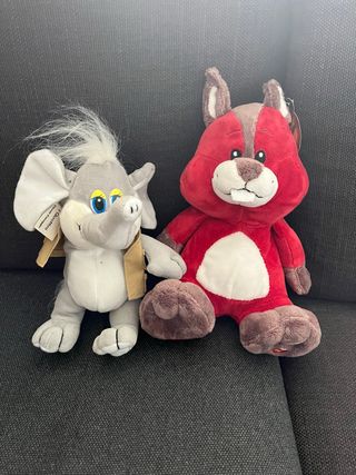 Peluche Elefante e Scoiattolo