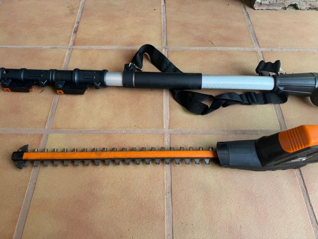 Cortasetos WORX 20V WG252E9 con pértiga.
