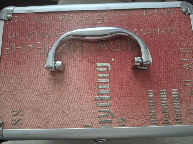 Neceser rosa y plateado