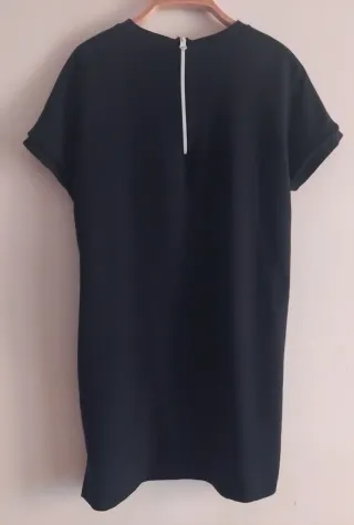 Vestido camisero mini Zara azul marino