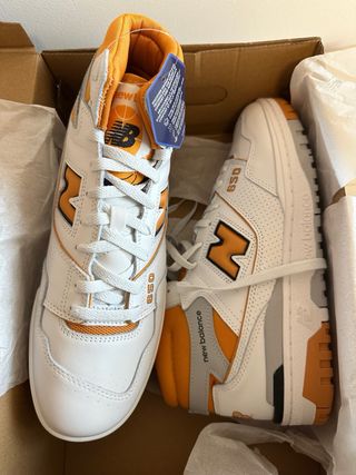 Zapatillas New Balance B 650
Blanco Naranja