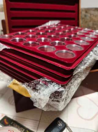 MC.Sammler Caja Madera Monedas 350 Cápsulas