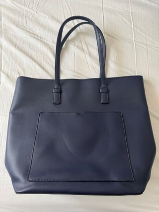 Bolso azul marino Mango