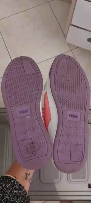 Scarpe Puma Carina Street Donna Bianco Arancio