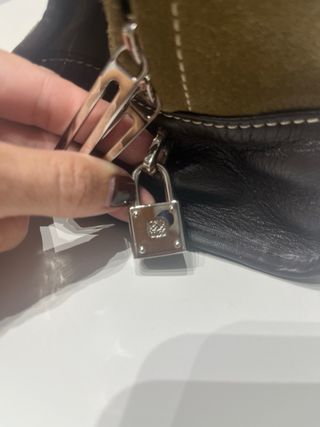 Bolso Loewe Amazona Marrón y Verde Oliva