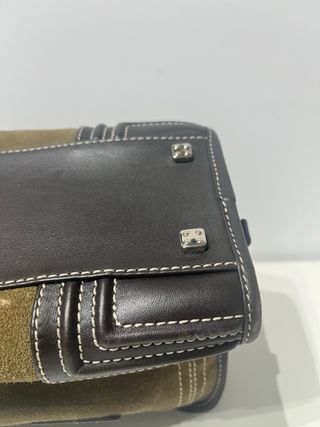 Bolso Loewe Amazona Marrón y Verde Oliva