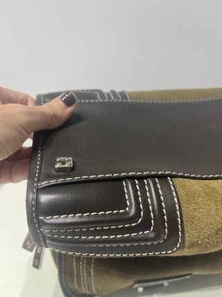 Bolso Loewe Amazona Marrón y Verde Oliva