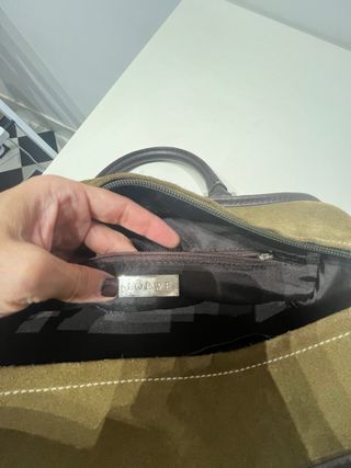 Bolso Loewe Amazona Marrón y Verde Oliva