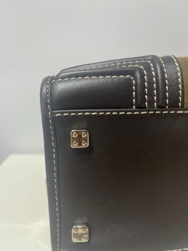 Bolso Loewe Amazona Marrón y Verde Oliva