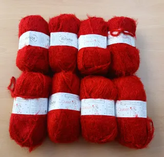 8 Ovillos Lana The Queen de Rosas Crafts 