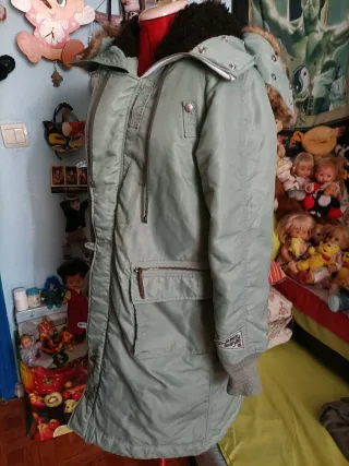 Parka Diesel Verde Militar Mujer