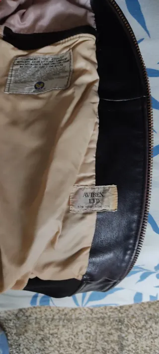 Chaqueta Cuero Aviador Avirex Marrón